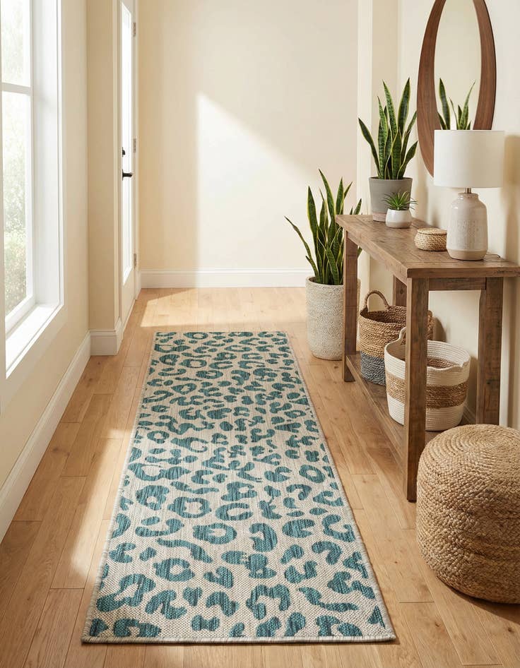 Detail image of 2' x 6' Easy-Clean Safari Indoor / Outdoor Runner Rug