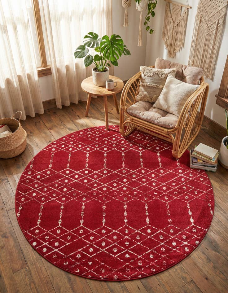 Detail image of 7' 10 x 7' 10 Paxon Trellis Round Rug