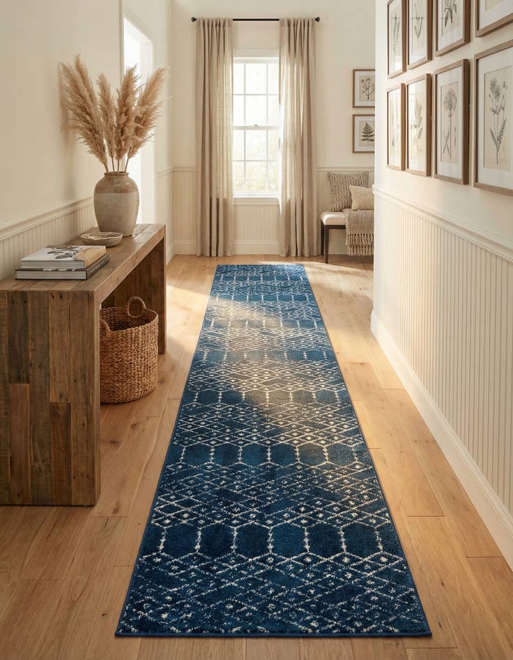 Detail image of 3' x 16' Paxon Trellis Runner Rug