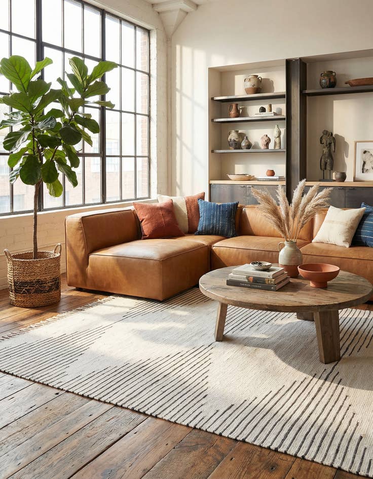 Detail image of Custom White  Hand Woven Chindi Cotton Rug