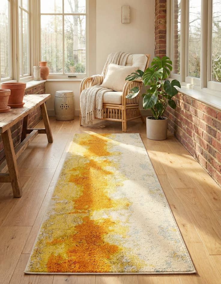 Detail image of 2' 2 x 6' 9 Washable Hyacinth Runner Rug