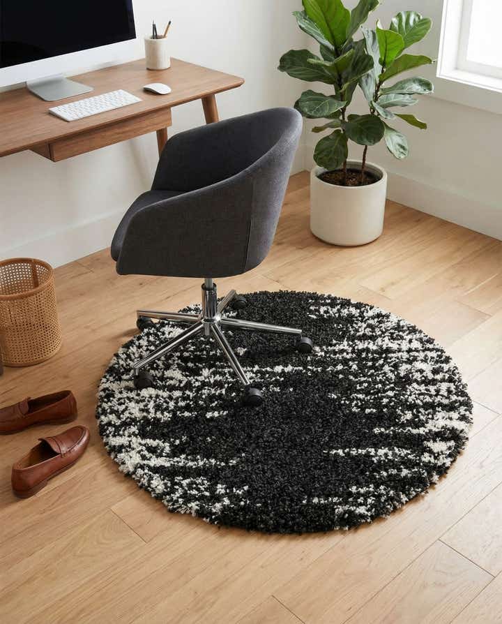 3' 3 x 3' 3 Serenity Shag Round Rug