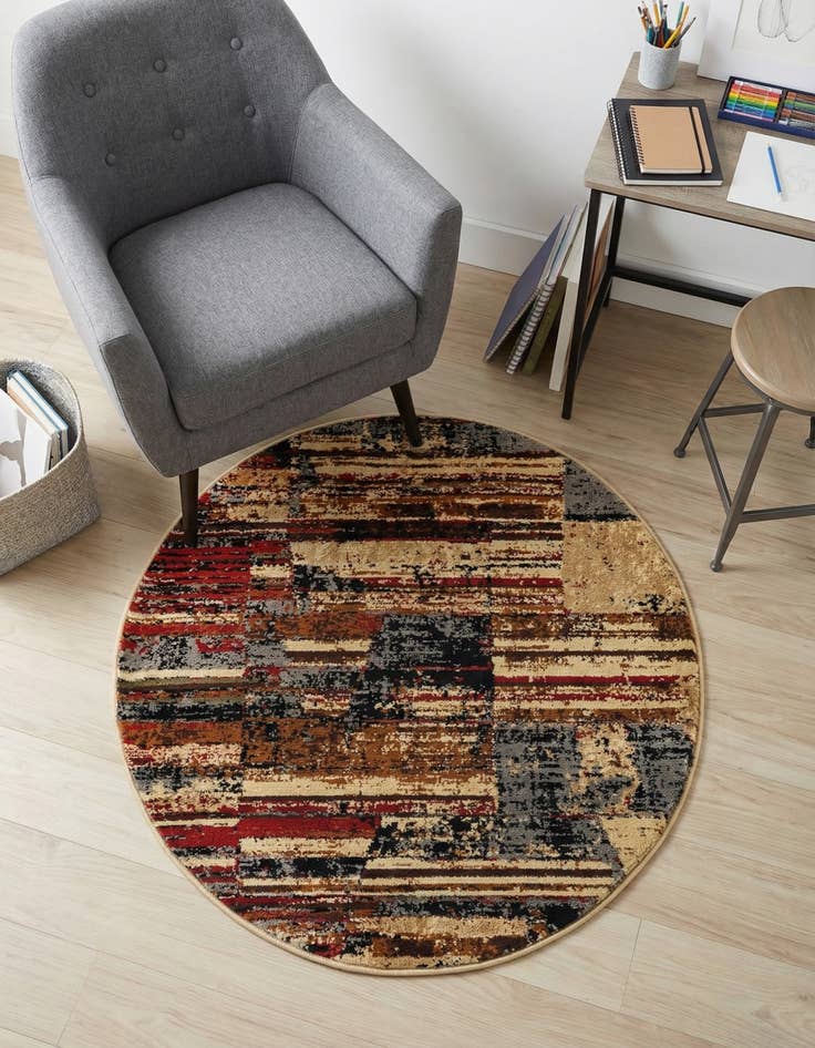 Detail image of 3' x 3' Saturn Round Rug