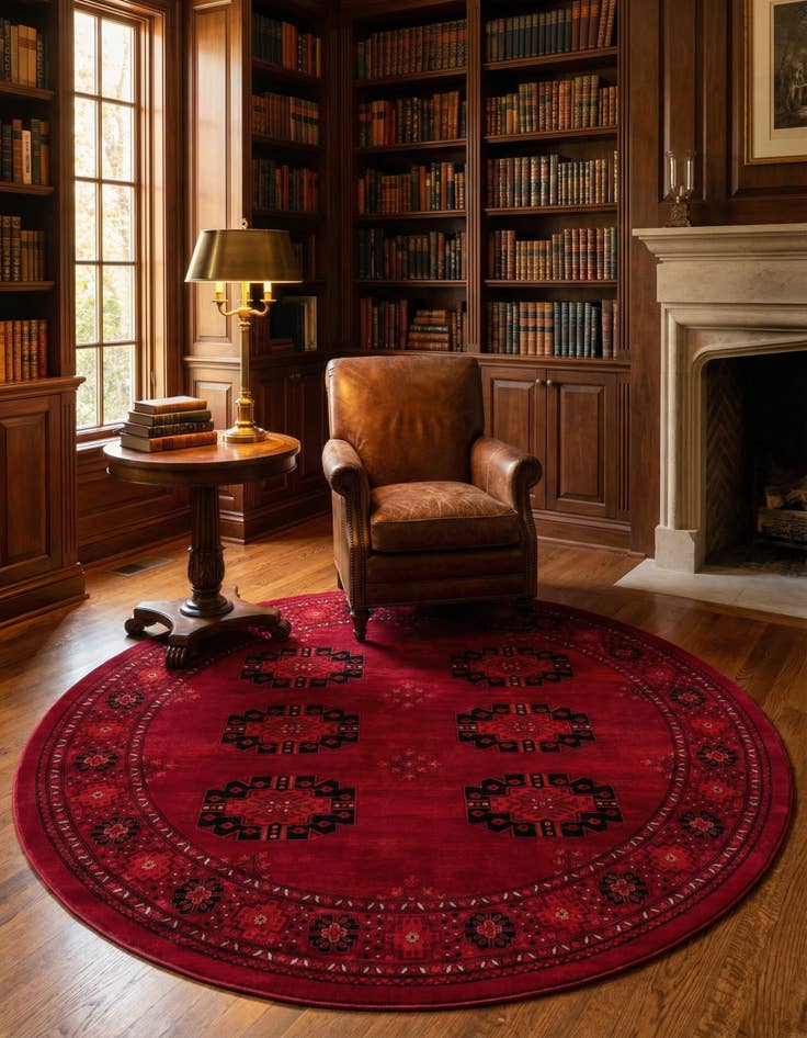 Detail image of 10' x 10' Bokhara Round Rug