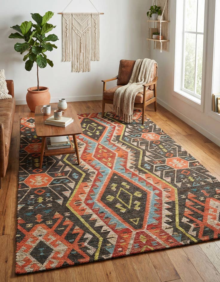 Detail image of 6' 1 x 9' Chenille Jute Rug