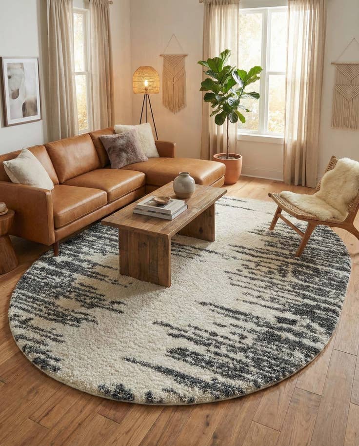 Detail image of 7' 10 x 10' Serenity Shag Oval Rug