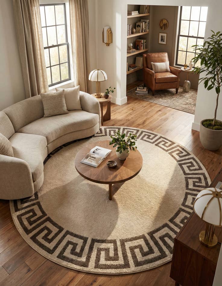 Detail image of 7' 10 x 7' 10 Hera Round Rug