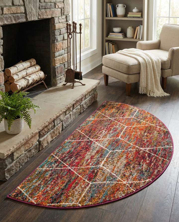 3' x 6' Lattice Frieze Hearth Rug