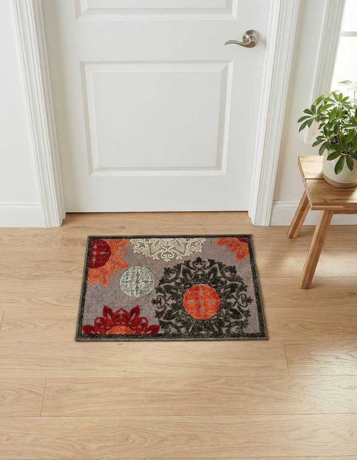 Detail image of 2' x 3'  Washable Modern Indoor / Outdoor Rug