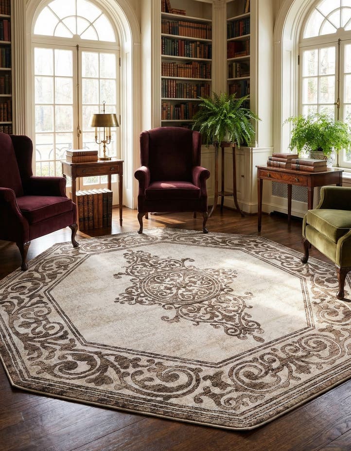 7' 10 x 7' 10 Hermitage Octagon Rug