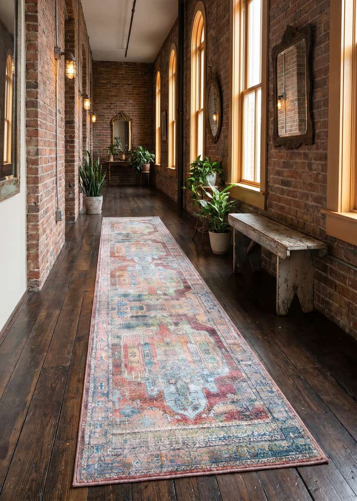 2' 7 x 19' 8 Washable Maahru Runner Rug