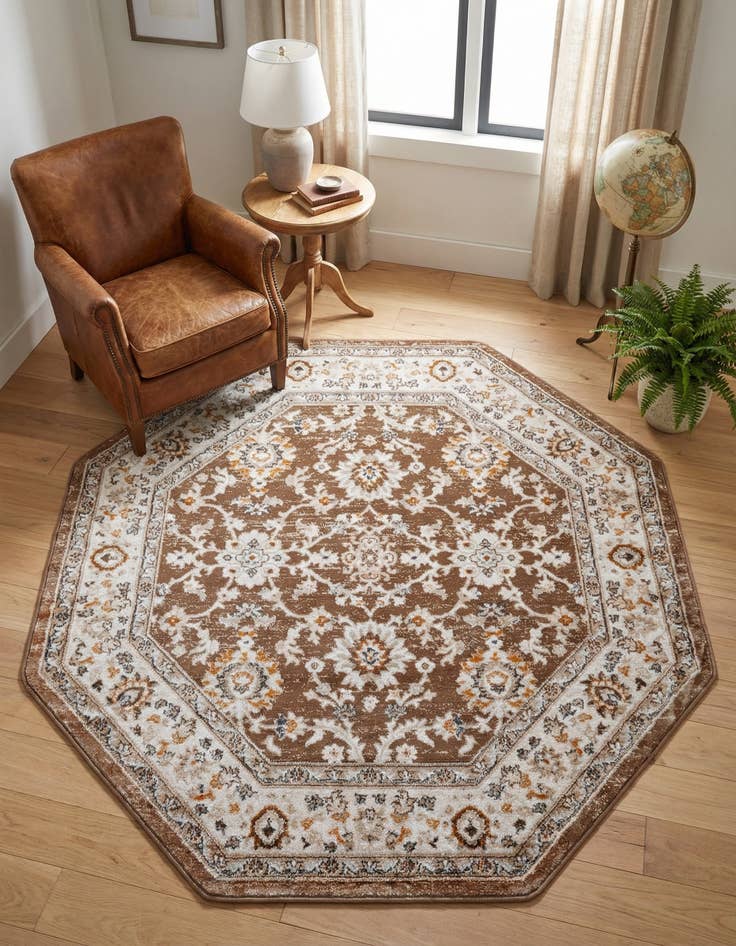 Detail image of 5' 3 x 5' 3 Charlotte Octagon Rug