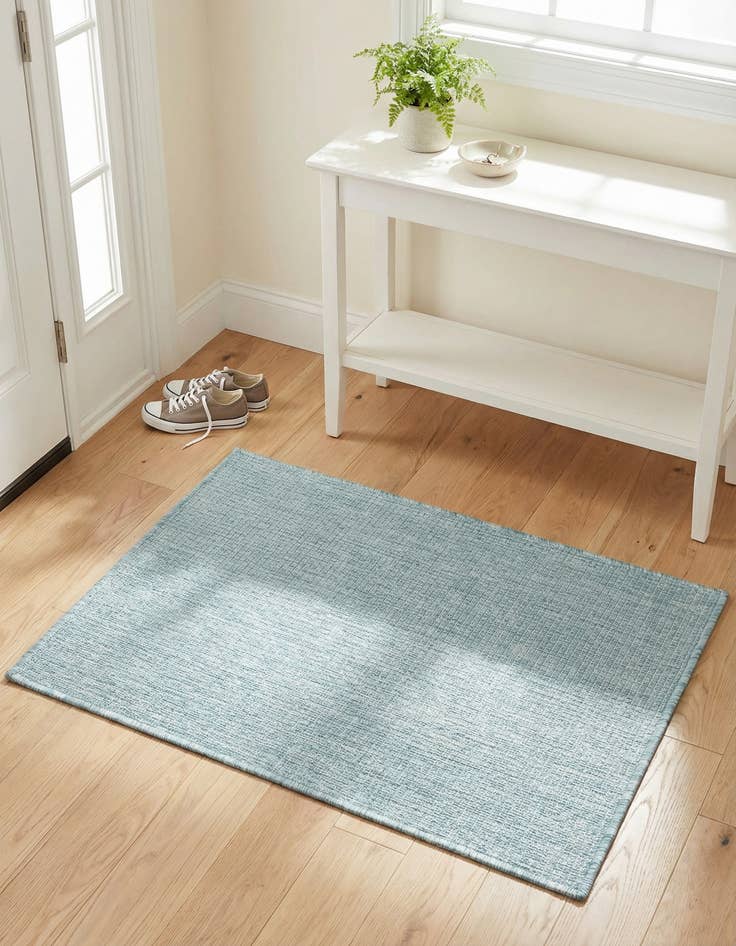 Detail image of 2' x 3' 1  Washable Solid Indoor / Outdoor Rug