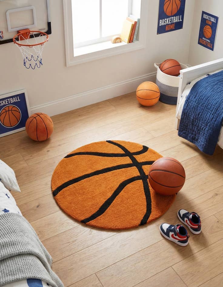 Detail image of 2' x 2' Playtime Kids Wool Freeform Rug