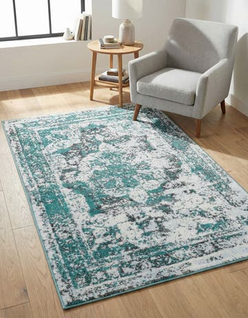 Turquoise Monte Carlo Rug