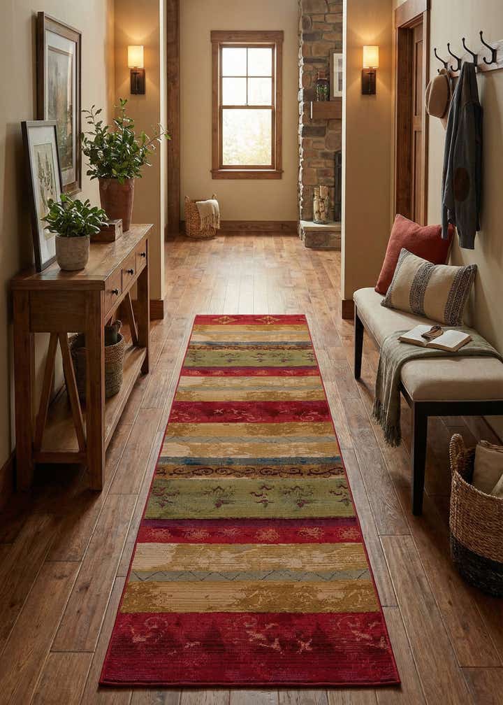 2' 7 x 10' Easy-Clean Modern Indoor / Outdoor Runner Rug