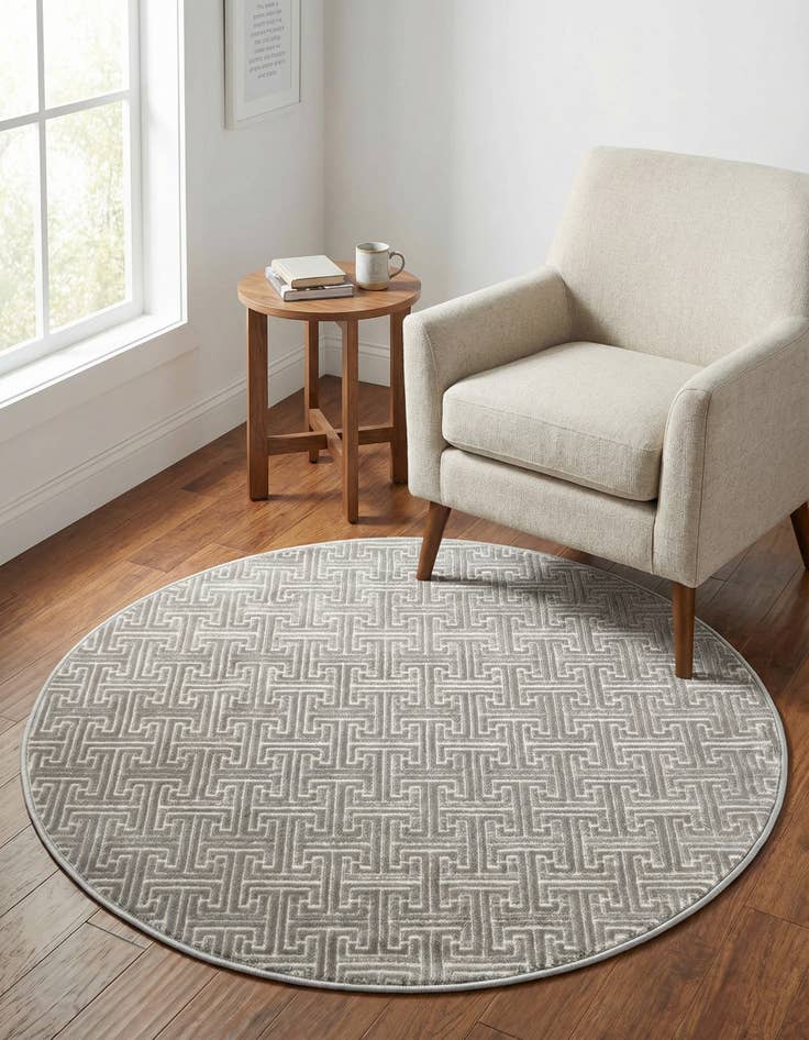 Detail image of Jill Zarin 3' 3 x 3' 3 Uptown Park Avenue Round Rug