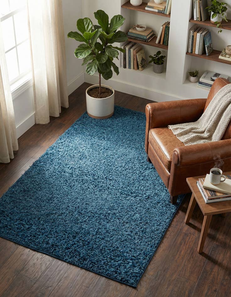 Detail image of 3' 3 x 5' 3 Comfort Solid Shag Rug