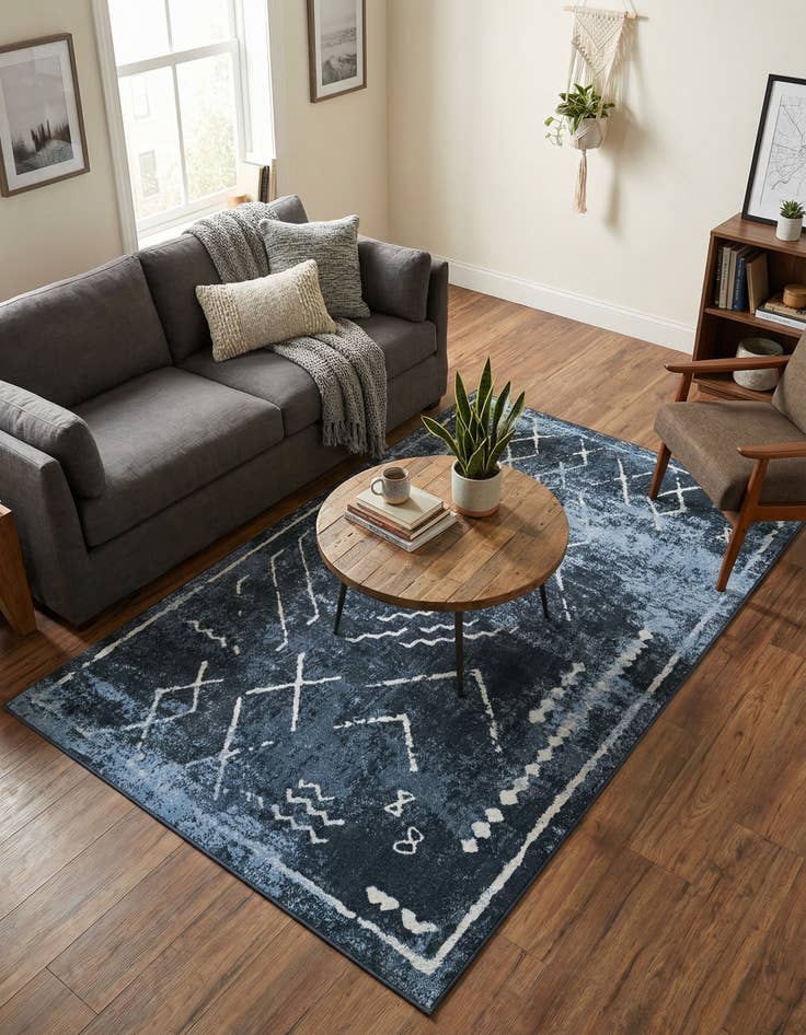 Detail image of 5' 3 x 8' Kamala Washable Rug