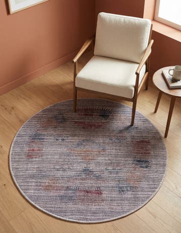 3' 3 x 3' 3 Washable Sisu Round Rug