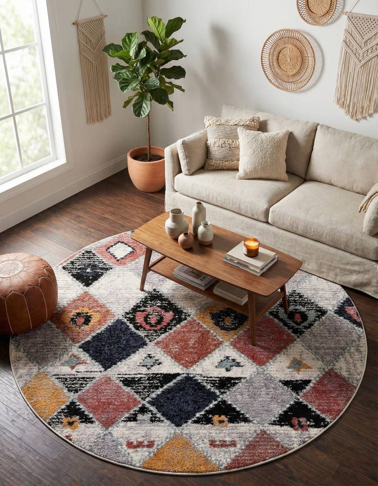 Detail image of 7' x 7' Morocco Round Rug