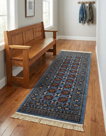 Blue Bokhara Runner Rug