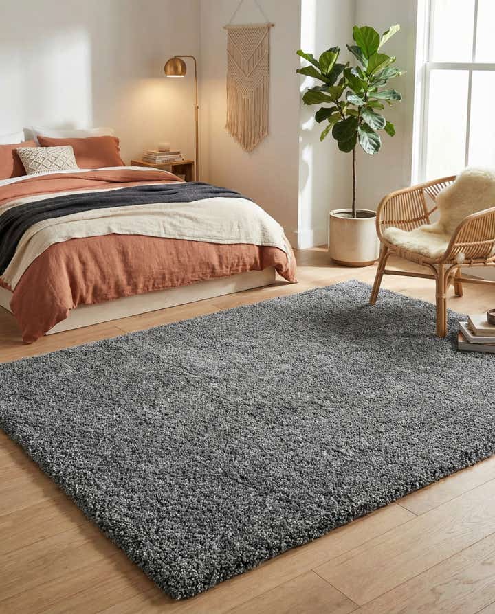 8' x 10' Soft Solid Shag Rug
