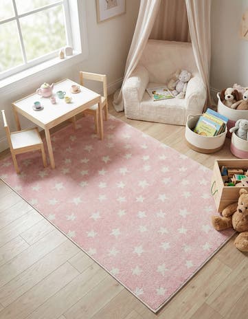 4' x 6' Stars Whimsy Kids Rug