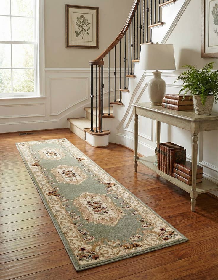 Detail image of 2' x 8' Classic Aubusson Runner Rug