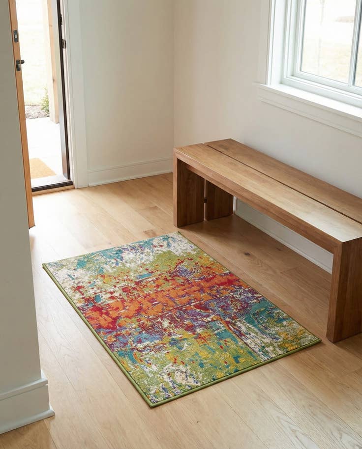 Detail image of 2' 2 x 3' Easy-Clean Modern Indoor / Outdoor Rug