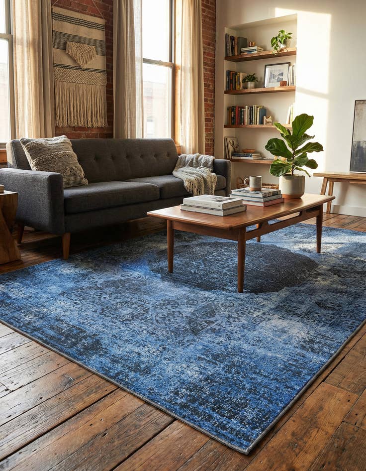 Detail image of 5' x 8'  Washable Yara Rug