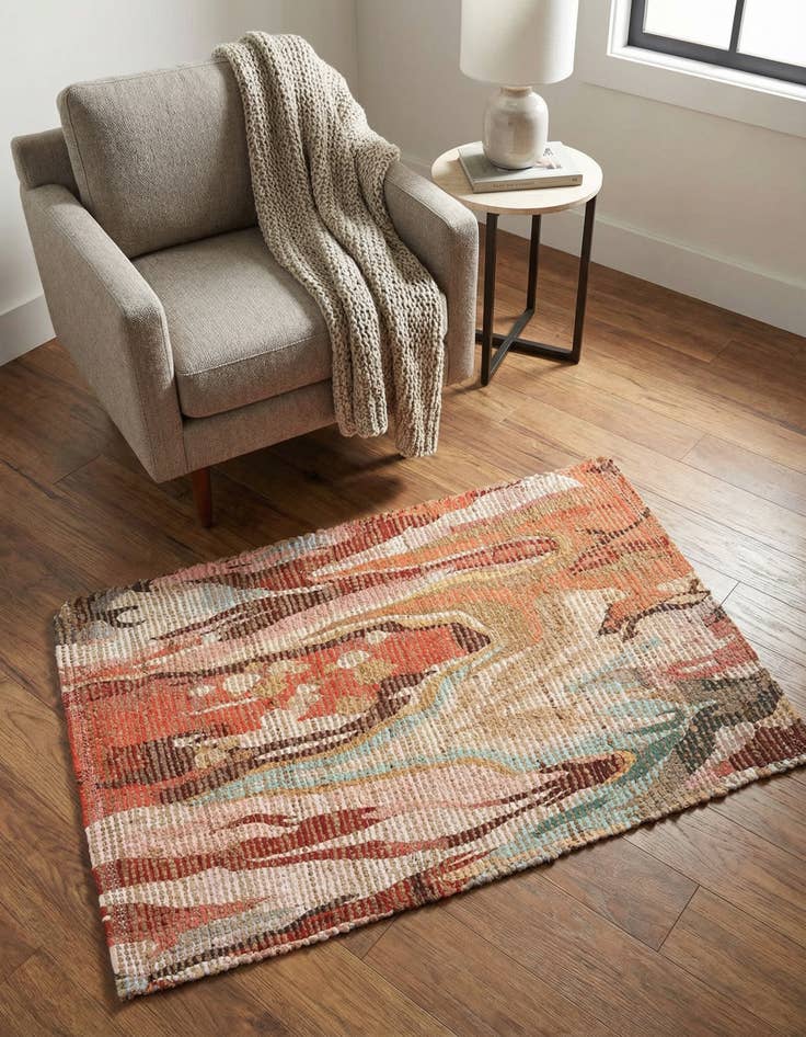 Detail image of 2' x 3' 1 Chenille Jute Rug