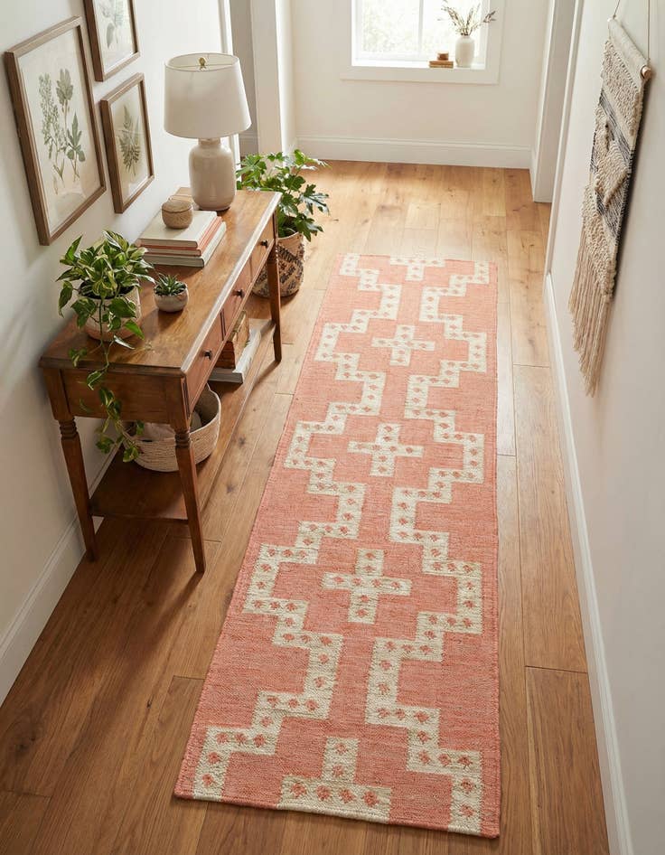 Detail image of 2' x 8' Hand Woven Kilim Wool Runner Rug