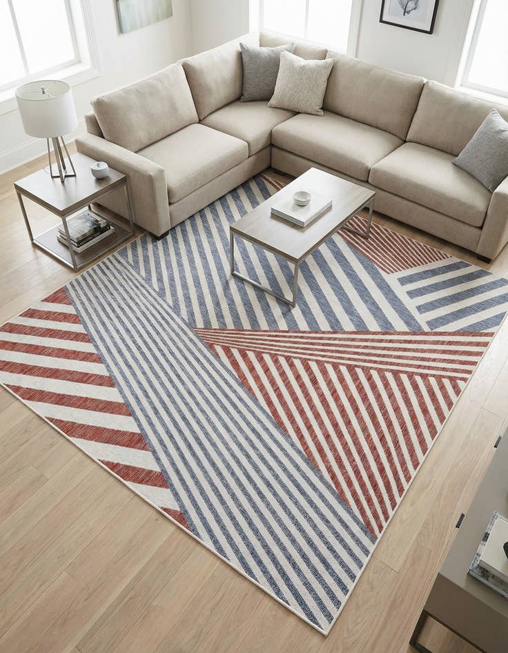 Detail image of 7' 10 x 7' 10 Washable Jill Zarin Indoor / Outdoor Square Rug