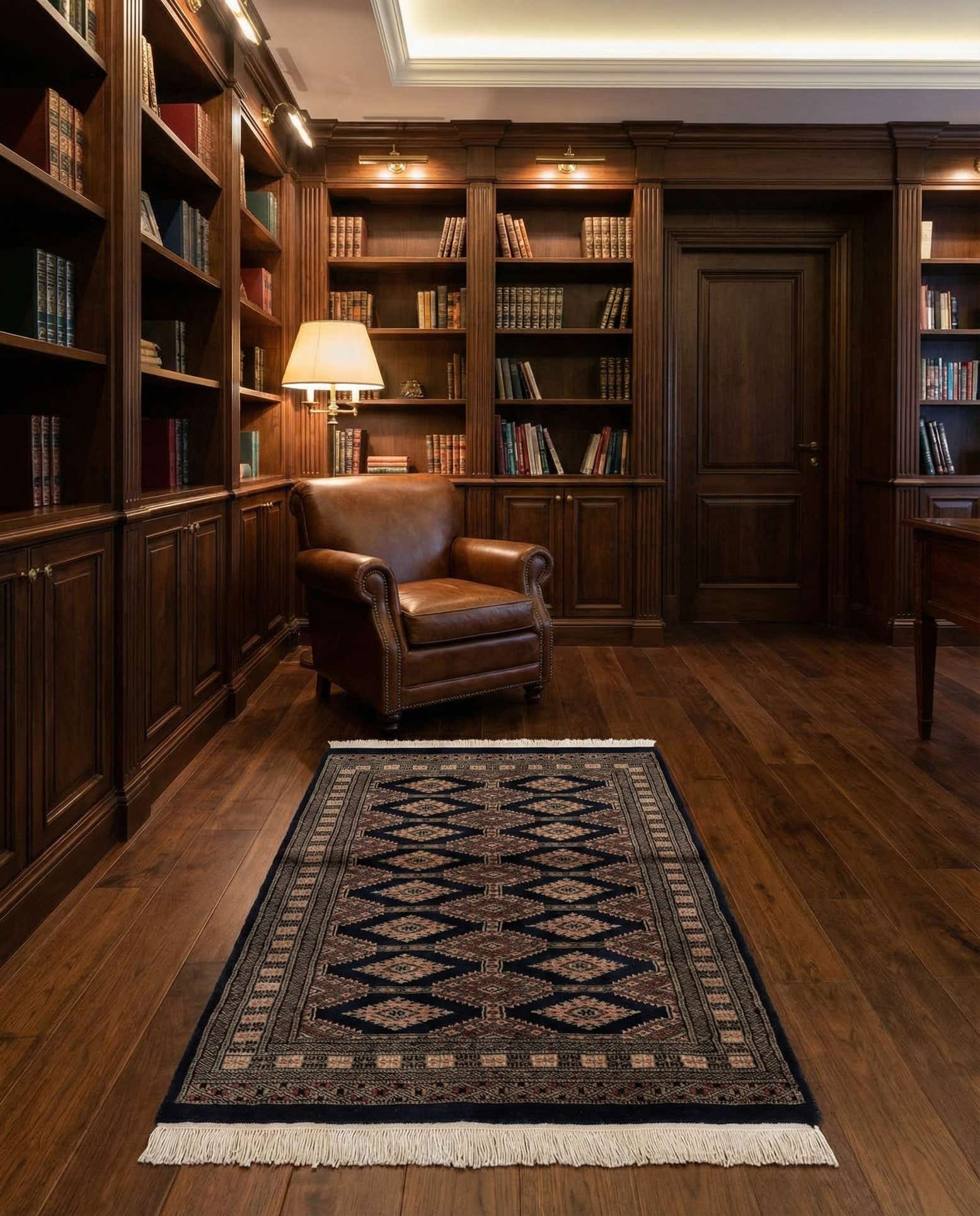 3' 1 x 4' 9 Hand Knotted Bokhara Oriental Wool Rug