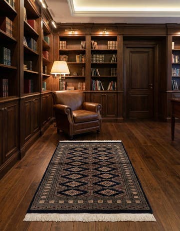 3' 1 x 4' 9 Hand Knotted Bokhara Oriental Wool Rug