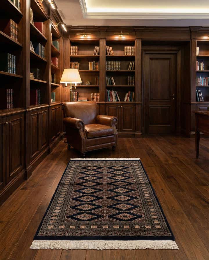 3' 1 x 4' 9 Hand Knotted Bokhara Oriental Wool Rug