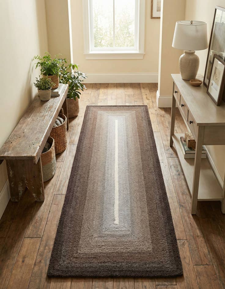 Detail image of 2' x 6' 1 Ombre Wool Runner Rug