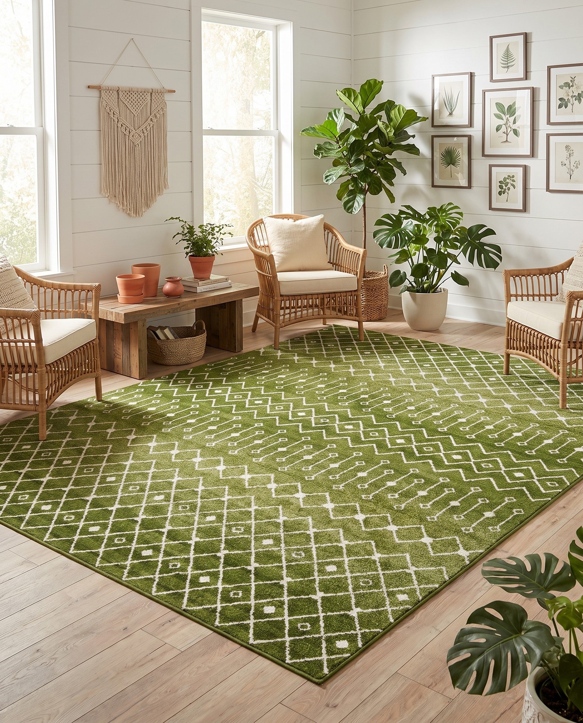 10' 8 x 14' Moroccan Trellis Rug