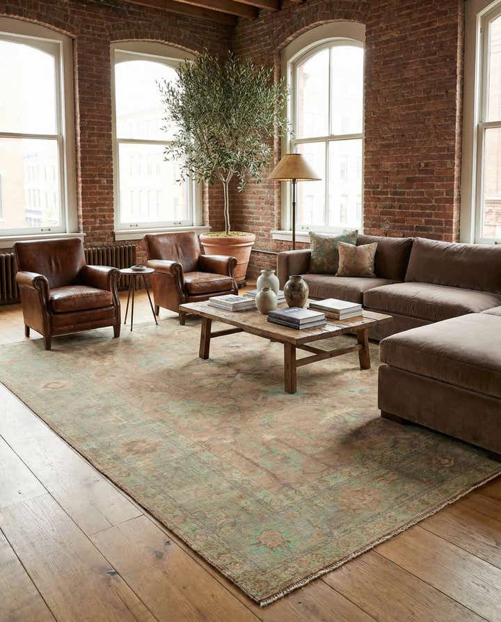 9' 3 x 12' Hand Knotted Oushak Wool Rug