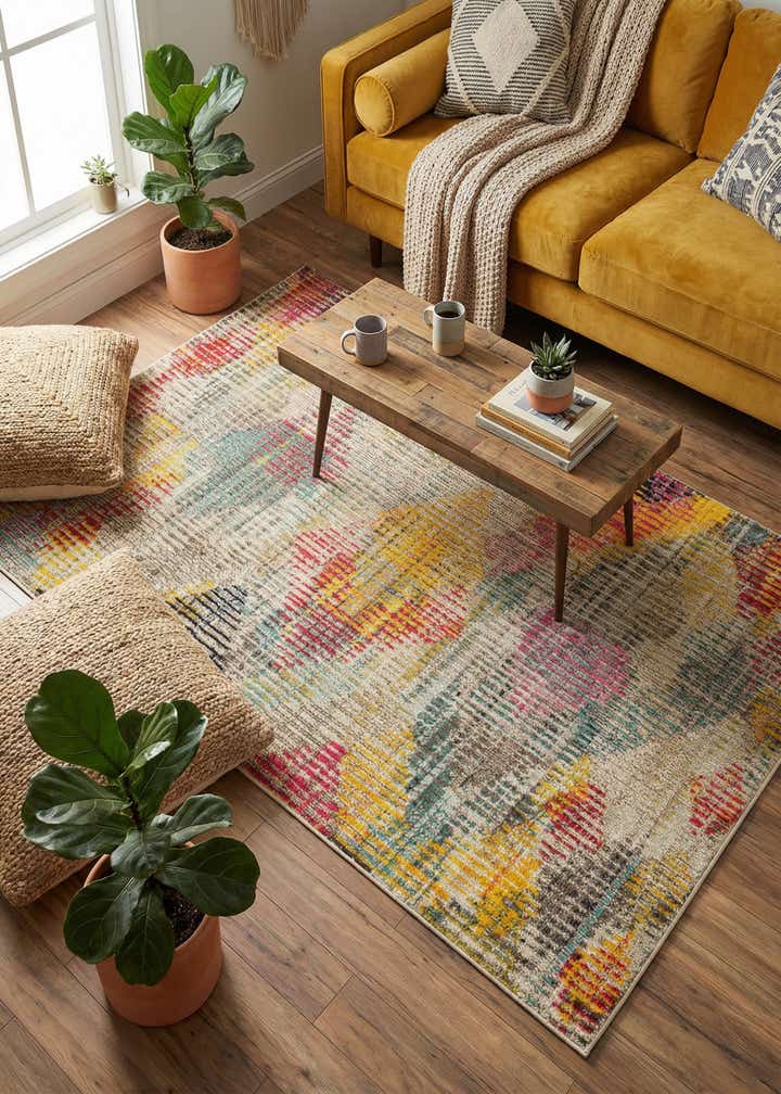 4' x 6' Washable Theia Rug