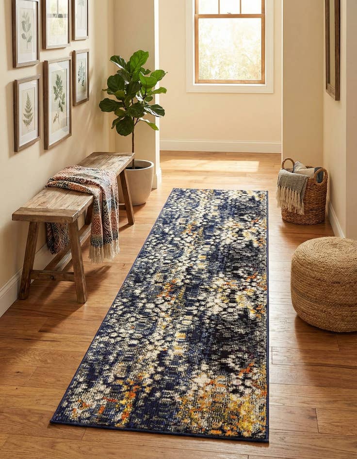 Detail image of 2' x 6' 9 Washable Carnevale Runner Rug