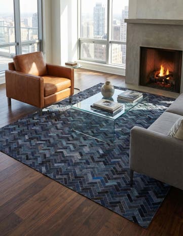 5' 1 x 7' 10 Cowhide Rug