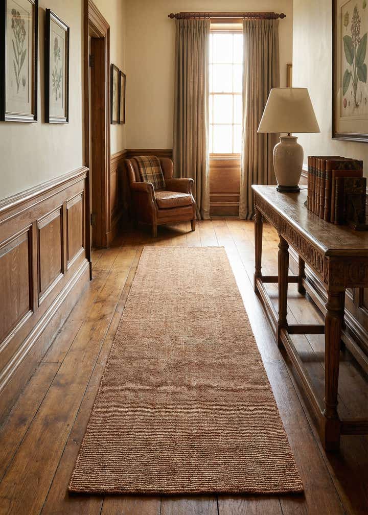 2' 7 x 12' Hand Woven Jill Zarin English Manor Wool Runner Rug