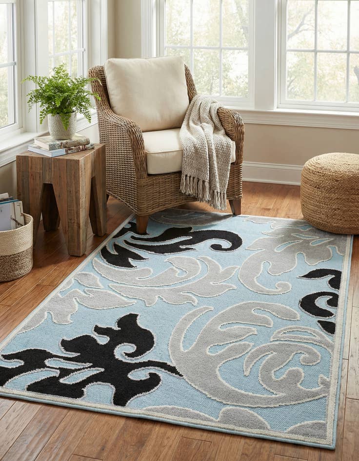 Detail image of 5' 3 x 7' 7 Washable Indoor / Outdoor Rug