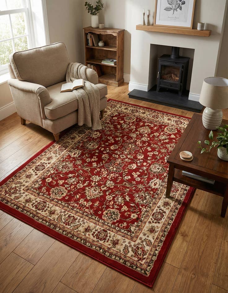 Detail image of 5' 3 x 7' Kashan Design Rug