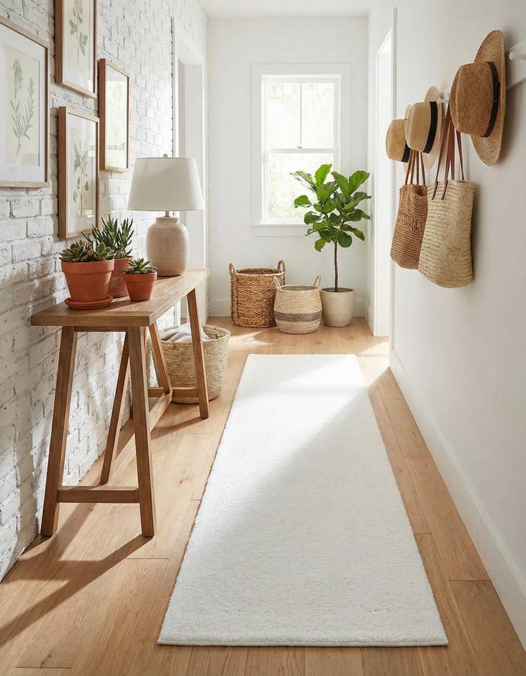 Detail image of  2' 2 x 8' Solid Frieze Runner Rug