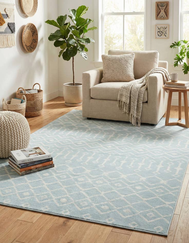 Detail image of 5' 3 x 8' Kasbah Trellis Rug