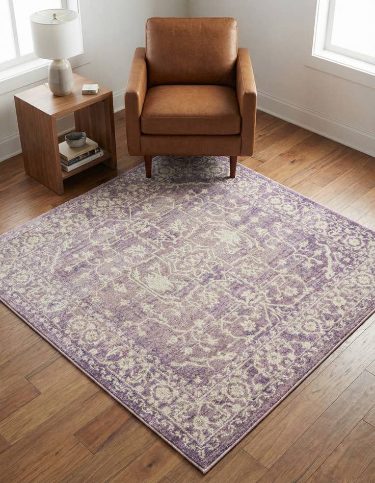 Detail image of 4' x 4' New Vintage Square Rug