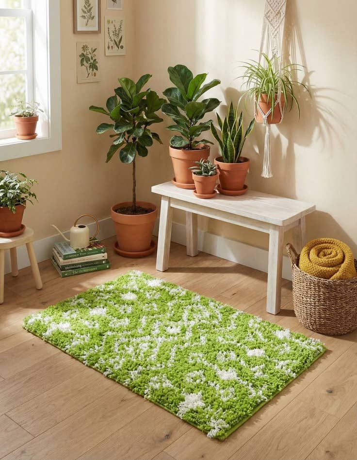 Detail image of 2' x 3' Moroccan Trellis Shag Rug